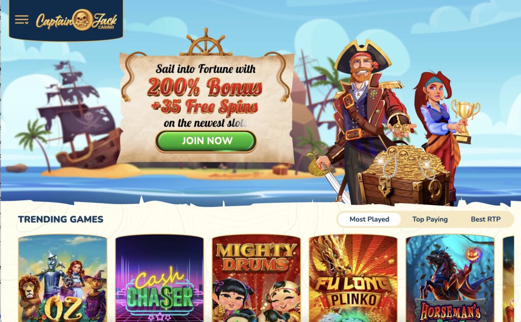 Captain Jack Online Casino USA